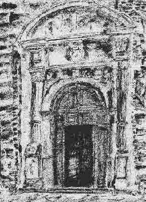 Eingangsportal des Doms von Cortona